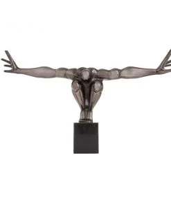 Grayson Lane 18-in x 31-in Contemporary Sculpture Black Aluminum