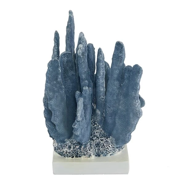 Grayson Lane 10-in x 7-in Coastal Sculpture Blue Polystone Coral 4 Grayson Lane 10-in x 7-in Coastal Sculpture Blue Polystone Coral - Image 4