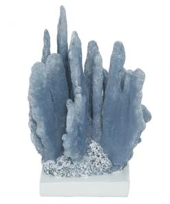 Grayson Lane 10-in x 7-in Coastal Sculpture Blue Polystone Coral