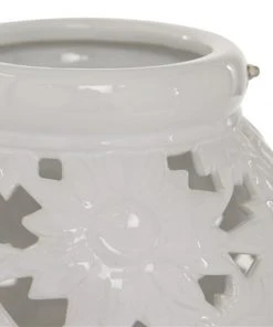 Grayson Lane 1 Candle White Ceramic Lantern Contemporary Candle Holder 7 Grayson Lane 1 Candle White Ceramic Lantern Contemporary Candle Holder -GRAYSON LANE shop 330858879 AlternateImage3 l