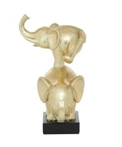 Grayson Lane 10-in x 8-in Contemporary Elephant Sculpture Gold Polystone -GRAYSON LANE shop 330858892 AlternateImage4 l