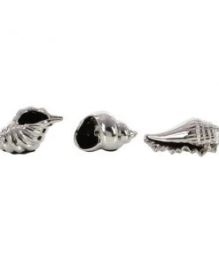 Grayson Lane Silver Coastal Shell Sculpture Ceramic - Set of 3 -GRAYSON LANE shop 330858898 AlternateImage3 l
