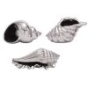 Grayson Lane Silver Coastal Shell Sculpture Ceramic - Set of 3