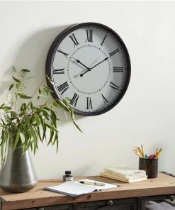 Grayson Lane White and Black Analogue Round Wall Standard Clock -GRAYSON LANE shop 330858906 AlternateImage2 l