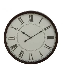 Grayson Lane White and Black Analogue Round Wall Standard Clock