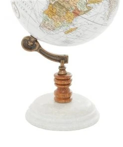 Grayson Lane 11-in x 6-in Contemporary Globe White Marble and Metal 7 Grayson Lane 11-in x 6-in Contemporary Globe White Marble and Metal -GRAYSON LANE shop 330858911 AlternateImage2 l