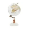 Grayson Lane 11-in x 6-in Contemporary Globe White Marble and Metal