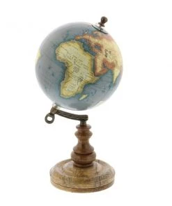 Grayson Lane 10-in x 5-in Traditional Globe Brown Marble and Metal