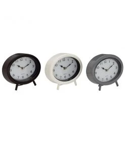 Grayson Lane Black and Grey Analogue Oval Tabletop Standard Clock - Set of 3 -GRAYSON LANE shop 330858922 AlternateImage5 l