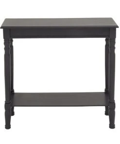 Grayson Lane 32-in x 32-in Wood Rustic Console Table - Black