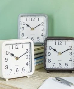 Grayson Lane Black and White Analogue Square Tabletop Standard Clock - Set of 3 -GRAYSON LANE shop 330858929 AlternateImage2 l