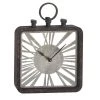 Grayson Lane Grey and White Analogue Square Wall Standard Clock
