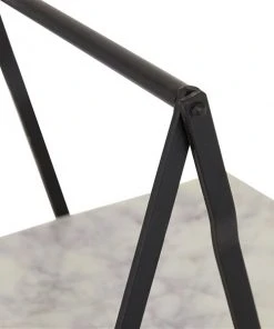 Grayson Lane 23-in x 20-in Contemporary White Marble and Ion 3 Tier Tray Stand -GRAYSON LANE shop 330858932 AlternateImage2 l