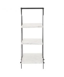 Grayson Lane 23-in x 20-in Contemporary White Marble and Ion 3 Tier Tray Stand -GRAYSON LANE shop 330858932 AlternateImage4 l