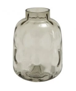 Grayson Lane 11-in x 8-in Coastal Vase Grey Glass