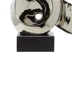 Grayson Lane 10-in x 10-in Modern Sculpture Silver Ceramic Twisted -GRAYSON LANE shop 330858936 AlternateImage2 l