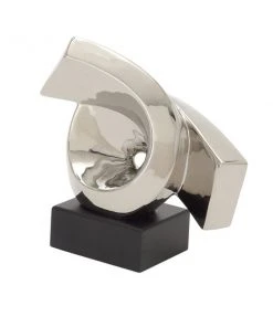 Grayson Lane 10-in x 10-in Modern Sculpture Silver Ceramic Twisted -GRAYSON LANE shop 330858936 AlternateImage3 l