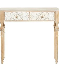 Grayson Lane 33-in x 36-in Wood Farmhouse Console Table - Brown 9 Grayson Lane 33-in x 36-in Wood Farmhouse Console Table - Brown -GRAYSON LANE shop 330858938 AlternateImage5 l