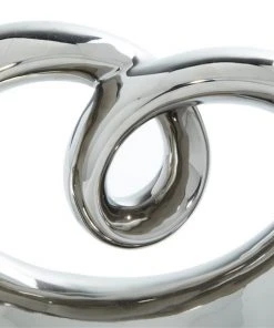 Grayson Lane 10-in x 10-in Modern Sculpture Silver Ceramic Abstract -GRAYSON LANE shop 330858941 AlternateImage2 l