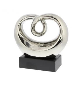 Grayson Lane 10-in x 10-in Modern Sculpture Silver Ceramic Abstract -GRAYSON LANE shop 330858941 AlternateImage3 l
