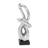 Grayson Lane 18-in x 7-in Modern Sculpture Silver Ceramic Abstract