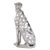 Grayson Lane 16-in x 7-in Glam Sculpture Silver Polystone Leopard
