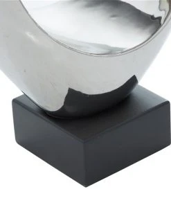 Grayson Lane 14-in x 10-in Modern Sculpture Silver Porcelain Abstract -GRAYSON LANE shop 330858952 AlternateImage2 l