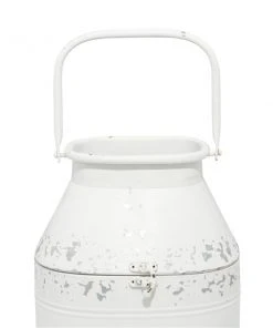 Grayson Lane Farmhouse White Metal Decorative Jar - Set of 2 -GRAYSON LANE shop 330858954 AlternateImage2 l