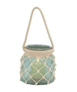 Grayson Lane 1 Candle Glass Lantern Coastal Candle Holder (Aquamarine) 9 Grayson Lane 1 Candle Glass Lantern Coastal Candle Holder (Aquamarine) -GRAYSON LANE shop 330858957 AlternateImage5 l