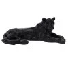 Grayson Lane 14-in x 39-in Glam Sculpture Black Polystone Leopard