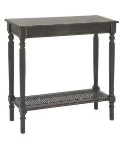 Grayson Lane 32-in x 31-in Wood Vintage Console Table - Black