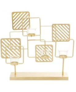 Grayson Lane 4 Candle Gold Metal Pillar Contemporary Candle Holder -GRAYSON LANE shop 330858968 AlternateImage5 l