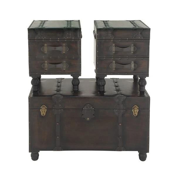 Grayson Lane 36-in x 16-in Traditional Storage Bench - Brown Wood 4 Grayson Lane 36-in x 16-in Traditional Storage Bench - Brown Wood - Image 4