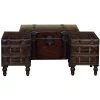 Grayson Lane 36-in x 16-in Traditional Storage Bench - Brown Wood
