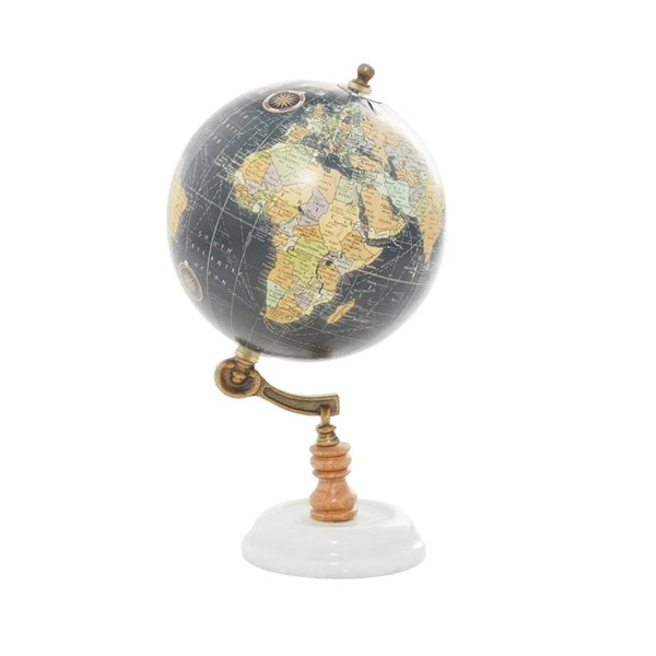 Grayson Lane 11-in x 6-in Contemporary Globe Black Marble and Metal 1 Grayson Lane 11-in x 6-in Contemporary Globe Black Marble and Metal