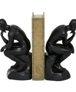 Grayson Lane 9-in x 5-in Vintage Bookends Black Polystone