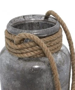 Grayson Lane 1 Candle Black Glass Lantern Coastal Candle Holder -GRAYSON LANE shop 330858983 AlternateImage5 l