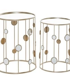 Grayson Lane 2-Piece Gold Metal Accent Table Set