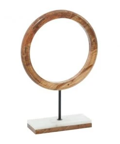 Grayson Lane 17-in x 11-in Sculpture Brown Mango Wood Abstract
