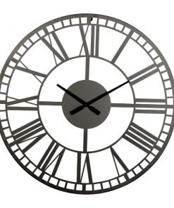 Grayson Lane Black Analogue Round Wall Standard Clock