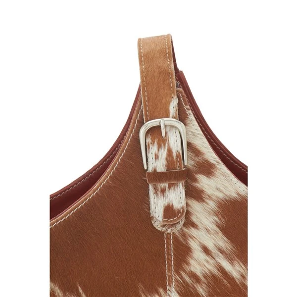 Grayson Lane 15-in x 17-in x 5-in Modern Magazine Rack Holder Brown Leather 3 Grayson Lane 15-in x 17-in x 5-in Modern Magazine Rack Holder Brown Leather - Image 3