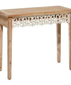 Grayson Lane 26-in x 31-in Wood Farmhouse Console Table - Brown