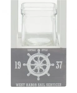 Grayson Lane 2 Candle Grey Wood Lantern Coastal Candle Holder - Set of 2 -GRAYSON LANE shop 330859019 AlternateImage4 l