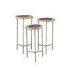 Grayson Lane 3-Piece Gold Wood Accent Table Set