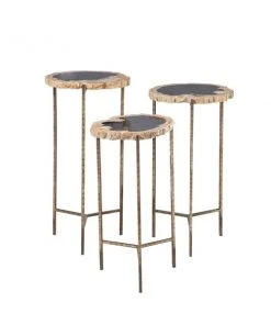 Grayson Lane 3-Piece Gold Wood Accent Table Set