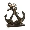 Grayson Lane 16-in x 12-in Coastal Sculpture Black Metal Anchor