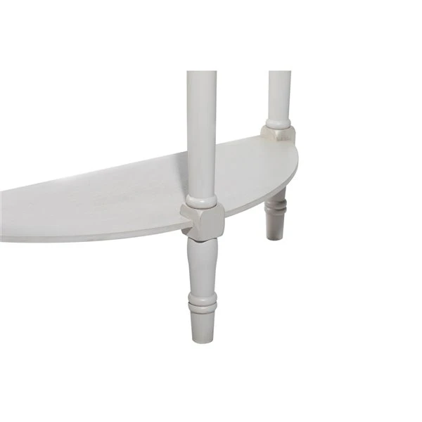 Grayson Lane 32-in x 32-in Wood Traditional Console Table - Light Grey 4 Grayson Lane 32-in x 32-in Wood Traditional Console Table - Light Grey - Image 4