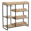Grayson Lane 12-Bottle Beige Fir Wood Freestanding Wine Rack
