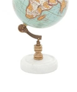 Grayson Lane 11-in x 6-in Contemporary Globe Aquamarine Marble and Wood -GRAYSON LANE shop 330859038 AlternateImage2 l