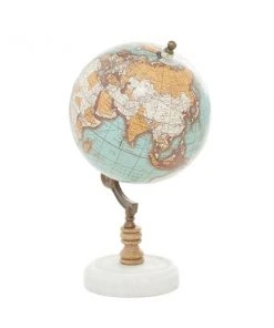 Grayson Lane 11-in x 6-in Contemporary Globe Aquamarine Marble and Wood -GRAYSON LANE shop 330859038 AlternateImage4 l